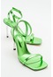 Edwin Metalik Yeşil Kadın Topuklu Ayakkabı