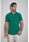 Fullamoda Basic Polo Yaka Düğmeli Tişört- Yeşil 24YERK6045198969-Yeşil