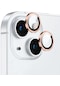 Tecno - iPhone 15 Uyumlu Kamera Koruyucu Cl-12 Premium Safir Kamera Lens Koruyucu - Pembe