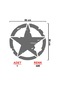 Star Sticker Model 5 - 4x4 Sticker - Off Road Sticker - Jeep Sticker - 50cm X 50cm - Gri