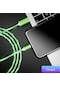 Jms  Led Işıklı Mikro USB C  Şarj Cihazı Yeşil