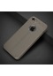 Noktaks - iPhone Uyumlu 5 / 5s - Kılıf Deri Görünümlü Auto Focus Karbon Niss Silikon Kapak - Gri