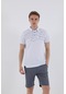 Maraton Sportswear Regular Erkek Polo Yaka Kısa Kol Basic Beyaz T-Shirt 20905-Beyaz