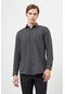 Siyah Uzun Kol Düz Gabardin Sert Yaka Cepli Pamuklu Classic Comfort Fit Gömlek 1004245168 Siyah