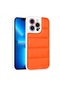 iPhone Uyumlu 12 Pro Kılıf Kamera Korumalı Airbagli Renkli Lopard Seksek Kapak - Turuncu