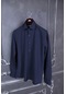 Erkek Slim Fit Uzun Kol 6 Drop Lacivert Gömlek-3082-lacivert