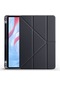 Mutcase - Huawei Uyumlu Honor X8 Pro 11.5' - Kılıf Kalem Bölmeli Stand Olabilen Origami Tri Folding Tablet Kılıfı - Siyah