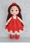 Kırmızı Merve Bebek Amigurumi Organik Oyuncak