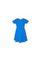 Lovetti Saks Kız Çocuk Düz Basic Kısa Kol Elbise 9560S018