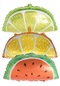 Fruit Limon Karpuz Portakal Şeklinde Folyo Balon 3 Adet Haw