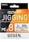 Gosen Jigging Answer Pe 8 Örgü Jig Ve Tai Rubber İpi 300mt Multi 1.5 Pe