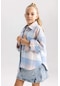 Defacto Kız Çocuk Kareli Uzun Kollu Gömlek B1294A823WNBE249