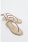 Luvishoes Mono Ten Taşlı Parmak Arası Kadın Sandalet