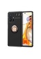 Mutcase - Xiaomi Uyumlu Mi 11t Pro 5g - Kılıf Yüzüklü Auto Focus Ravel Karbon Silikon Kapak - Siyah-rose Gold