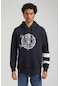 Kapüşonlu Lacivert Slim Fit Hoodie 23fwm64054-lacivert Lacivert