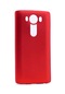 Noktaks - Lg Uyumlu Lg V10 - Kılıf Mat Renkli Esnek Premier Silikon Kapak - Kırmızı