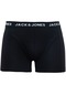 Jack & Jones Logolu Elastik Bel Yapili Tekli Boxer - Solid 12262219 Black
