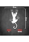 Düşen Kedi Sticker - Araba Sticker - 10cmx20cm - Beyaz