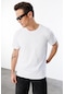 Erkek T-shirt %100 Pamuk Regular Fit Standart Kesim Bisiklet Yaka Basic Tişört Basıc-t-shırt1 Beyaz