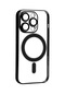 Kilifone - İphone Uyumlu İphone 14 Pro - Kılıf Sert Kablosuz Şarj Destekli Porto Magsafe Kapak - Siyah