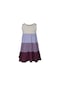 Lovetti Kemik-Vişne Çürüğü Kız Çocuk Renkli Kat Kat Büzgülü Askılı Elbise 9583W095