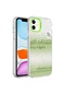 Noktaks - iPhone Uyumlu 12 - Kılıf Koruyucu Mermer Desenli Marbello Kapak - Yeşil