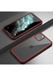 Tecno - İphone Uyumlu İphone 11 Pro Max - Kılıf 360 Full Koruma Ön Ve Arka Dor Kapak - Kırmızı