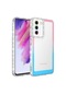 Galaxy S21 Fe Uyumlu Simli Ve Renk Geçiş Tasarımlı Lzore Korumalı Zore Park Kılıf-pembe-mavi Pembe-Mavi