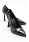 Luvishoes Forest Siyah Rugan Kadın Topuklu Ayakkabı