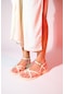 Luvishoes Antas Bej Hakiki Deri Kadın Parmak Arası Sandalet