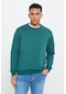 Ac&Co / Altınyıldız Classics Standart Fit Normal Kesim Bisiklet Yaka Erkek Sweatshirt - Koyu Yeşil