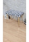 Sevinç Mobilya Gold Metal Ayakli Bench Puf Tedyy Puf Zebra