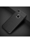Noktaks - iPhone Uyumlu 5 / 5s - Kılıf Deri Görünümlü Auto Focus Karbon Niss Silikon Kapak - Siyah