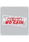 No Pain No Gain Hologram Sticker Kırmızı