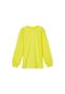 Lovetti Fosforlu Sarı Kız Çocuk Patlı Sıfır Yaka Uzun Kol Tişört 13-1500s021