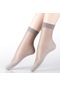 Gri Pamuklu Şeffaf Kanca Kadın Çorap 1 Pair