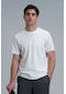 Lufian Erkek Antony Modern Grafik T-shirt 111020204 Kırık Beyaz
