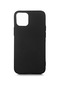 Kilifone - İphone Uyumlu İphone 12 Mini - Kılıf Mat Renkli Esnek Premier Silikon Kapak - Siyah