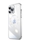 Noktaks - İphone Uyumlu İphone 13 Pro Max - Kılıf Sert Kablosuz Şarj Destekli Riksos Magsafe Kapak - Rose Gold