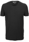 Erkek Siyah Slim Fit Bisiklet Yaka Dokulu Kumaş %100 Pamuk T-shirt Jeans 1135-siyah