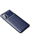 Mutcase - Samsung Uyumlu Galaxy A02s - Kılıf Auto Focus Negro Karbon Silikon Kapak - Lacivert