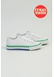 United Colors Of Benetton Bnı-10031 Ithal Beyaz Yeşil Kadın Keten Sneaker Spor Ayakkabı V1-Beyaz-Yeşil Beyaz - Yeşil