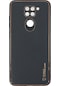 Nettech Xiaomi Redmi Note 9 Uyumlu Coco Leather Seri Arka Koruma Kılıf - Gri Gri