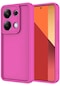 Noktaks - Xiaomi Uyumlu Xiaomi Redmi Note 13 Pro 4g - Kılıf Kamera Korumalı Renkli Ananas Silikon Kapak - Pembe Koyu