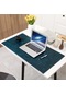 Cbtx Ev Ofis İçin Kaymaz Büyük Masa Pedi Fare Mat Yağlı Balmumu Dana Derisi Deri Oyun Mousepad, 40x30cm - Mavi