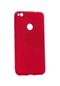 Tecno - Huawei P9 Lite 2017 - Kılıf Mat Renkli Esnek Premier Silikon Kapak - Kırmızı