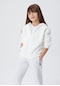 Mavi - Kapüşonlu Beyaz Basic Sweatshirt 7s10002-70057