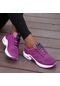 Mor Kj Kadın Açık Nefes Rahat Atletik Spor Ayakkabılar Hafif Örgü Spor Ayakkabı Boyutu 35-41