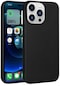 Kilifone - İphone Uyumlu İphone 14 Pro Max - Kılıf Mat Renkli Esnek Premier Silikon Kapak - Siyah
