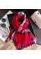 Kış Ekose Kaşmir Battaniye Gibi Eşarp Tasarımı Kalın Sıcak Pashmina Şal Püskül 1111-7-g One Size 1111-7-g